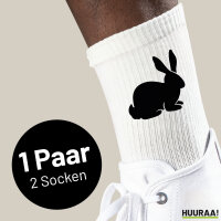 Socken Hase Kaninchen Silhouette Größe 37/46...