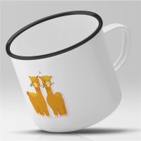 Emaille Tasse Lamas Vintage 300ml