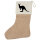 Weihnachtsstrumpf Kangaroo Silhouette Beige