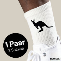 Socken Kangaroo Silhouette Größe 37/46 White...
