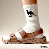 Tennissocken Kangaroo Silhouette Größe 42/46 White Motiv Sportsocken