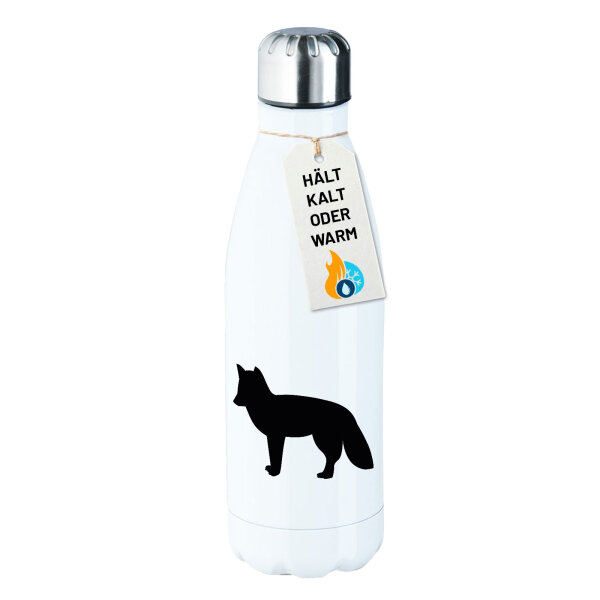 Edelstahl-Trinkflasche Fuchs Silhouette 500ml Wasserflasche