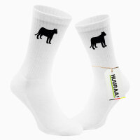 Socken Panther Silhouette Größe 37/46 White...