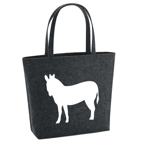 Filzshopper Esel Silhouette 22 Liter Filztasche