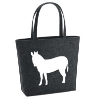 Filzshopper Esel Silhouette 22 Liter Filztasche