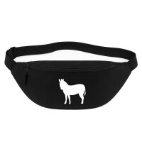 Bauchtasche Esel Silhouette 2,5 Liter Black Crossbody Bag