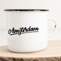 Emaille Tasse Amsterdam Vintage 300ml
