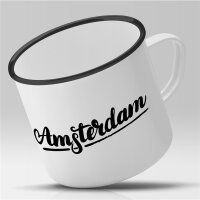 Emaille Tasse Amsterdam Vintage 300ml