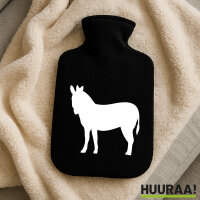 Wärmflasche Esel Silhouette