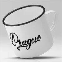 Emaille Tasse Prague Vintage 300ml