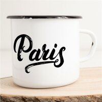Emaille Tasse Paris Vintage 300ml