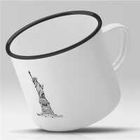 Emaille Tasse Freiheitsstatue Vintage 300ml