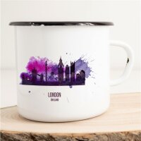Emaille Tasse London Vintage 300ml