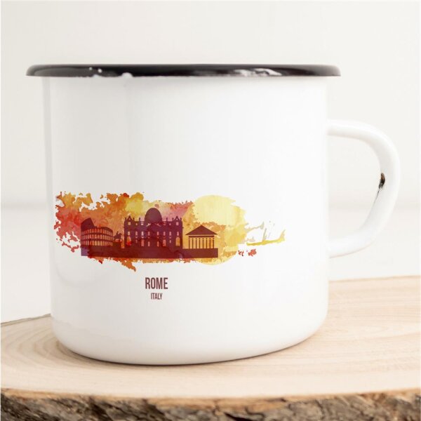 Emaille Tasse Rom Vintage 300ml