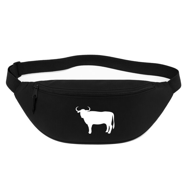 Bauchtasche Stier Bulle Silhouette 2,5 Liter Black Crossbody Bag