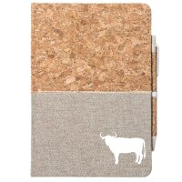 Notizbuch A5 Stier Bulle Silhouette 80 Blatt inkl....