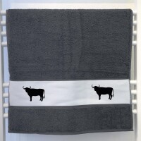 Handtuch Stier Bulle Silhouette 50x100cm