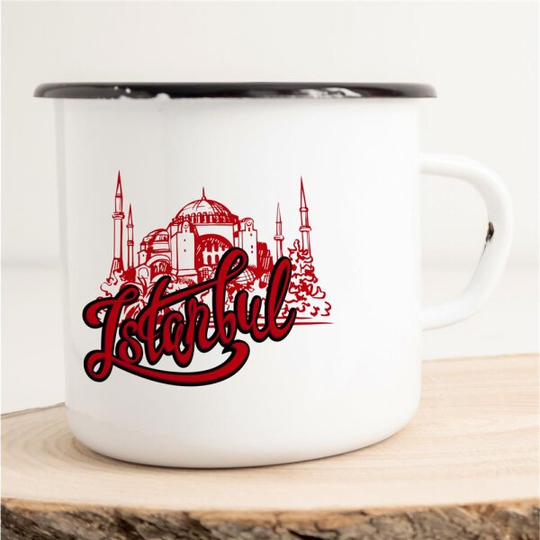 Emaille Tasse Istanbul Vintage 300ml