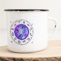Emaille Tasse Astrologie Sternzeichen Vintage 300ml