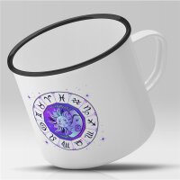 Emaille Tasse Astrologie Sternzeichen Vintage 300ml