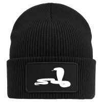 Beanie Schlange Kobra Silhouette Black Mütze