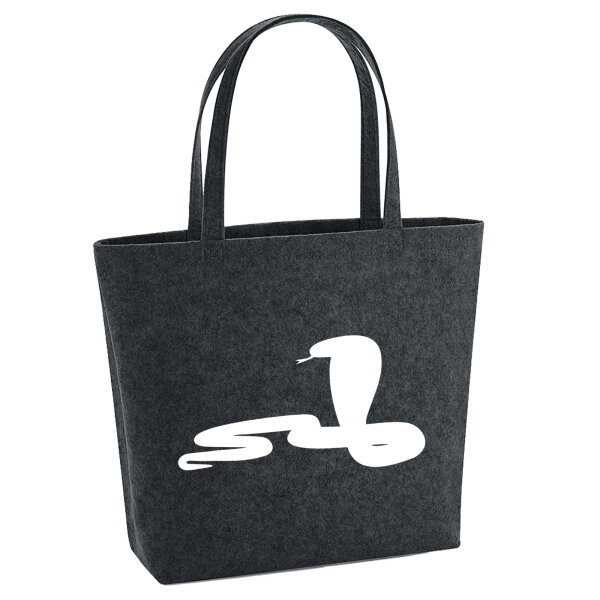 Filzshopper Schlange Kobra Silhouette 22 Liter Filztasche