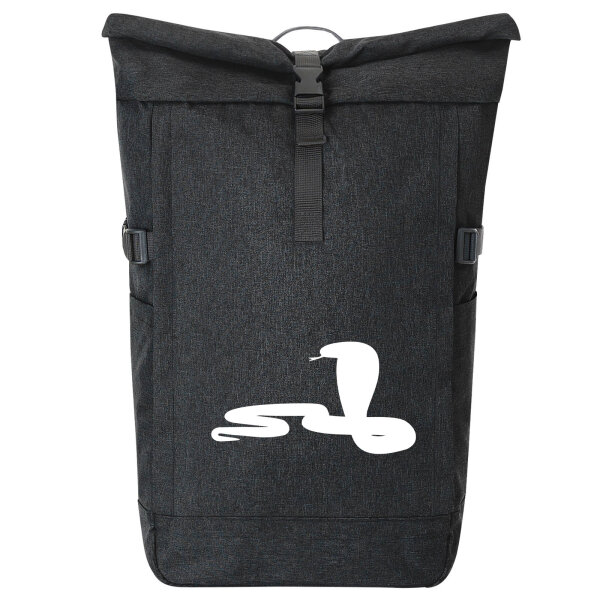 Kurierrucksack Schlange Kobra Silhouette 30-44 Liter Black Melange