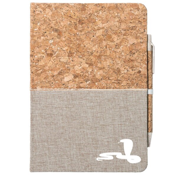 Notizbuch A5 Schlange Kobra Silhouette 80 Blatt inkl. Kugelschreiber