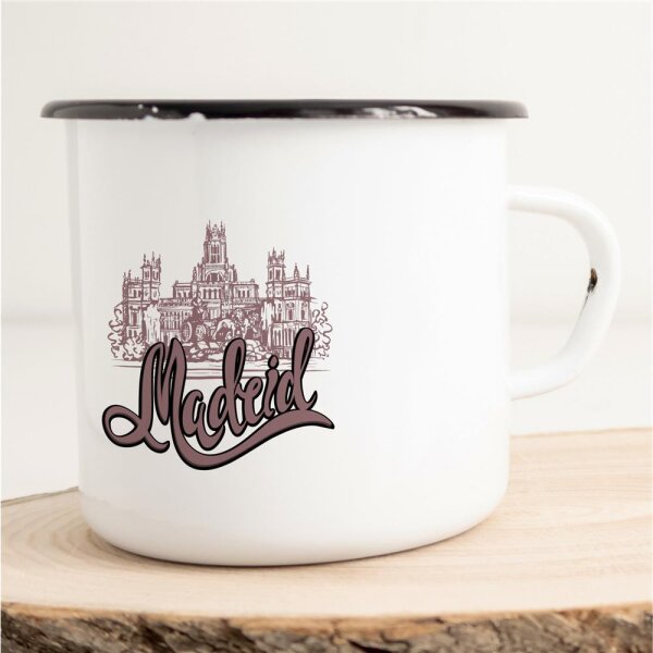 Emaille Tasse Madrid Vintage 300ml