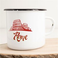 Emaille Tasse Rom Vintage 300ml