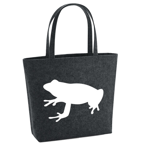 Filzshopper Frosch Kröte Silhouette 22 Liter Filztasche