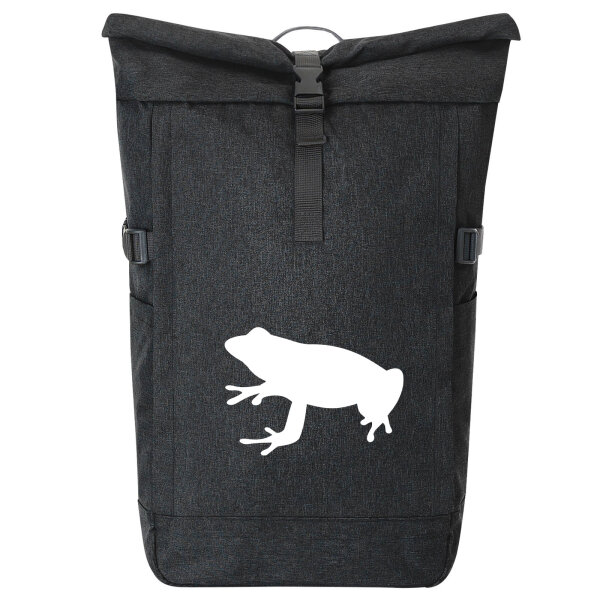 Kurierrucksack Frosch Kröte Silhouette 30-44 Liter Black Melange