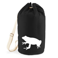 Seesack Frosch Kröte Silhouette 20 Liter Rucksack Black