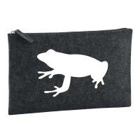 Kulturbeutel Frosch Kröte Silhouette 1 Liter Filz...