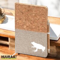 Notizbuch A5 Frosch Kröte Silhouette 80 Blatt inkl....