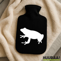 Wärmflasche Frosch Kröte Silhouette