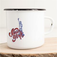 Emaille Tasse New York Vintage 300ml