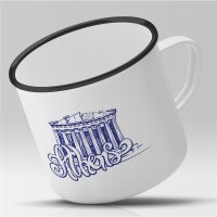 Emaille Tasse Athen Vintage 300ml