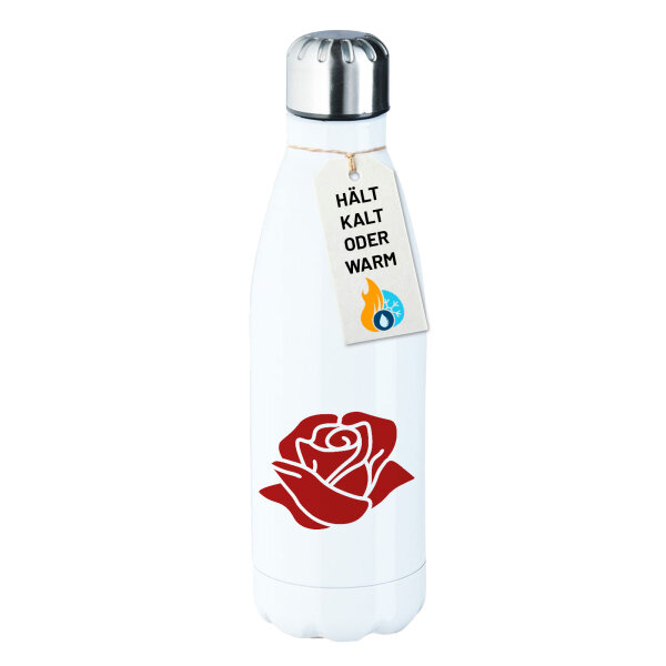 Edelstahl-Trinkflasche Rose Blüte 500ml Wasserflasche