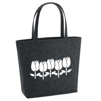 Filzshopper Tulpen Blüte 22 Liter Filztasche
