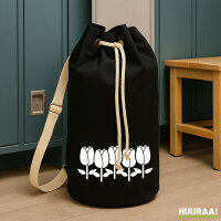 Seesack Tulpen Bl&uuml;te 20 Liter Black