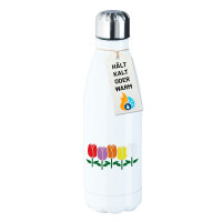 Edelstahl-Trinkflasche Tulpen Blüte 500ml Wasserflasche