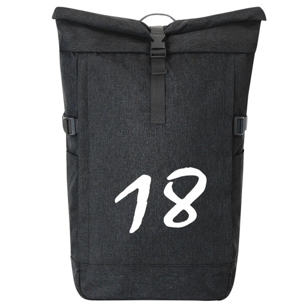 Kurierrucksack 18 Geburtstag 30-44 Liter Black Melange