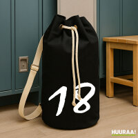 Seesack 18 Geburtstag 20 Liter Rucksack Black