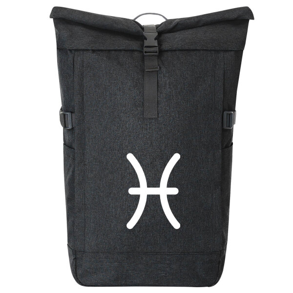 Kurierrucksack Fische Sternzeichen Zeichen 30-44 Liter Black Melange