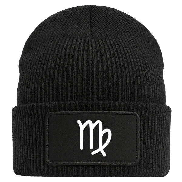 Beanie Jungfrau Sternzeichen Zeichen Black Mütze