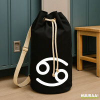 Seesack Krebs Sternzeichen Zeichen 20 Liter Rucksack Black