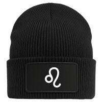 Beanie Löwe Sternzeichen Zeichen Black Mütze