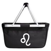 Einkaufskorb faltbar Löwe Sternzeichen Zeichen 20 Liter Tragekorb Black