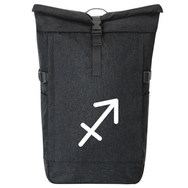 Kurierrucksack Schütze Sternzeichen Zeichen 30-44 Liter Black Melange